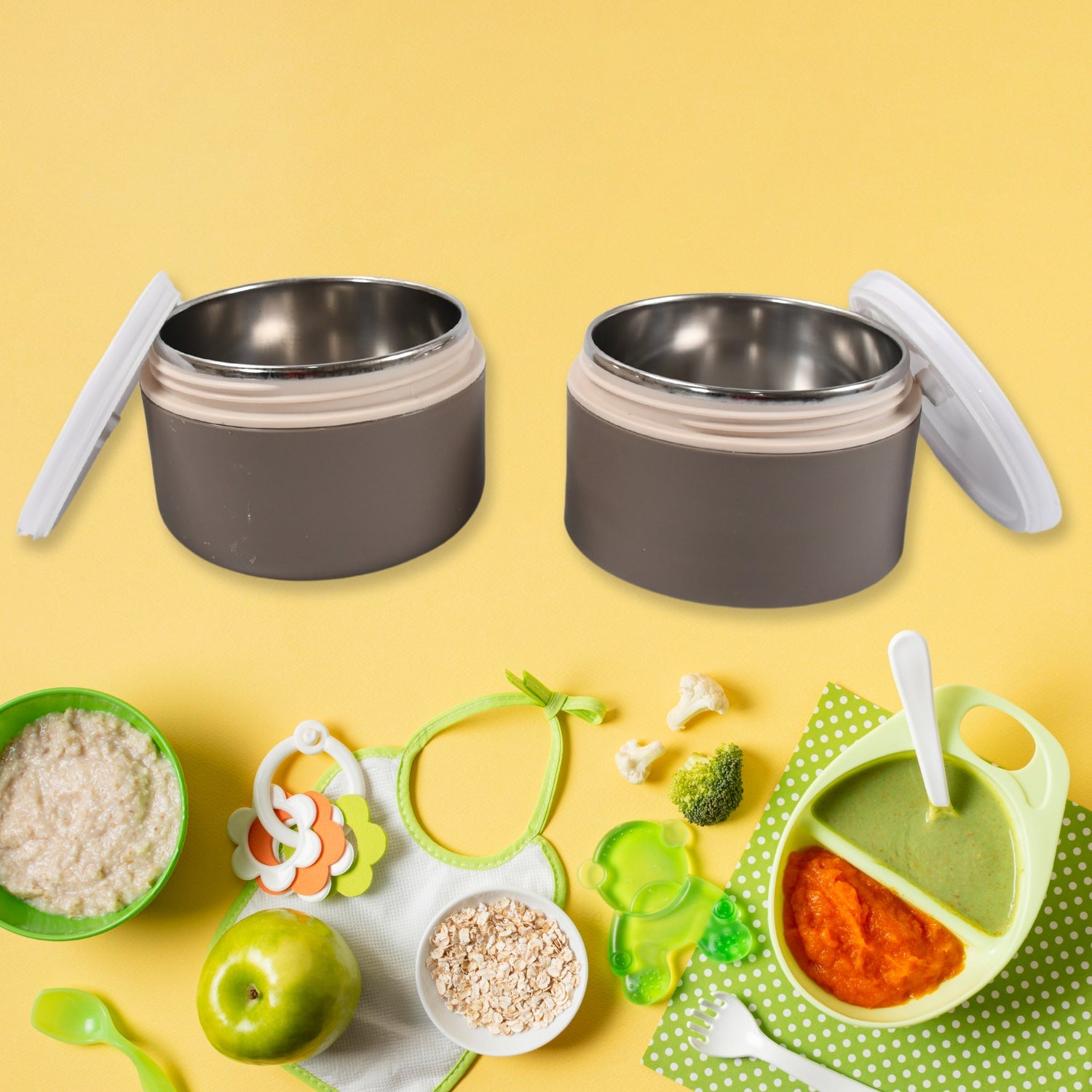 Ganesh Smart Stack 2-Layer Stainless Steel Leak-Proof Lunch Box for Office, School, Picnic Ganesh Smart Stack 2-Layer Stainless Steel Leak-Proof Lunch Box for Office, School, Picnic